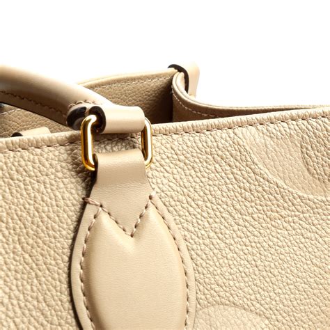 louis vuitton onthego mm monogram empreinte turtledove cream giant bag|louis vuitton monogram empreinte.